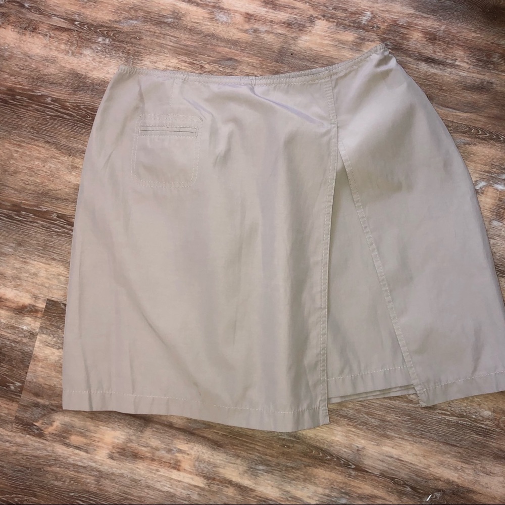 J. Jill gray poly cotton split front skort Size 12